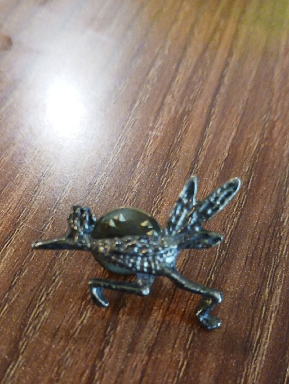 Vintage Pewter Roadrunner Lapel Pin